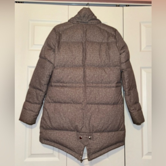 Lauren Ralph Lauren Small Gray warm cozy winter Down long Puffer Parka no hood - Picture 3 of 9